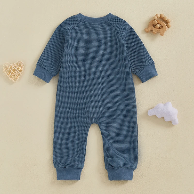 

Infant Unisex Outfits with Ribbed Crew Neck and Relaxed Fit Soft Thermal Romper for Baby Sleepwear