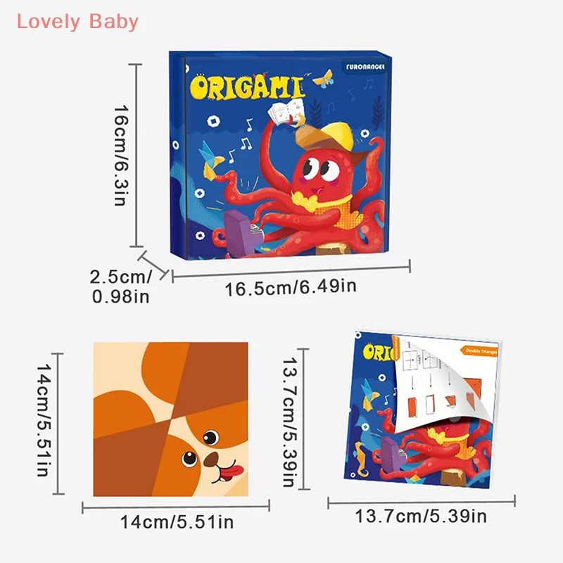 【BBS】5-16세 어린이를 위한 종이접기 키트, 54가지 패턴이 포함된 108장 및 설명서 |   초보자 및 고급자를 위한 종이접기 키트