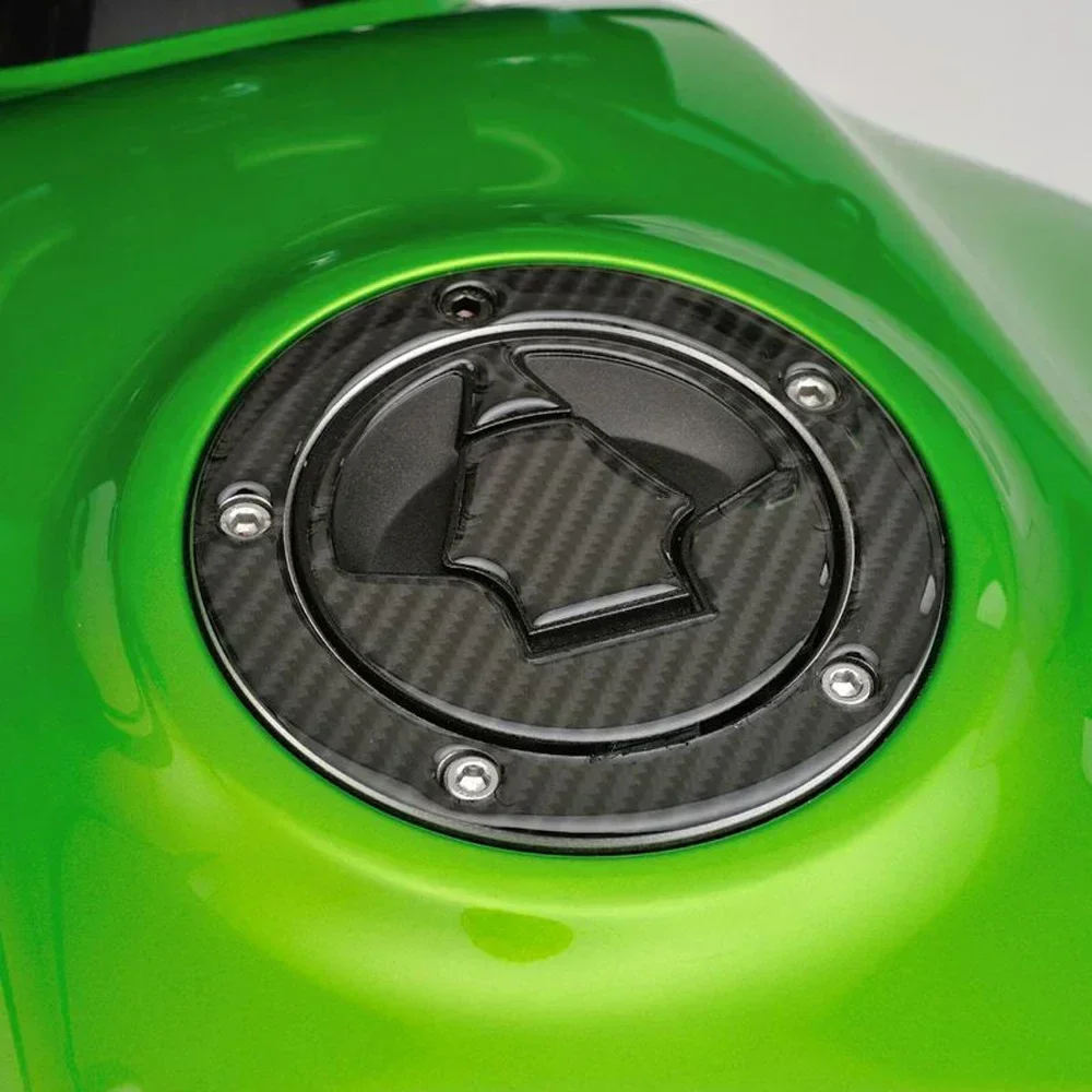 

For Kawasaki Ninja ZX-14R ZX14R 2012-2018 Motorcycle Fuel Cap Cover Decal Sticker 3D Carbon Look
