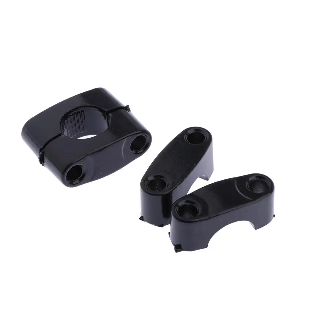 1 2mm Motorcycle Handlebar , Black Round Riser Inserts Motorcycle Bar Mount Clamps for Motorcycles ATV , Bike