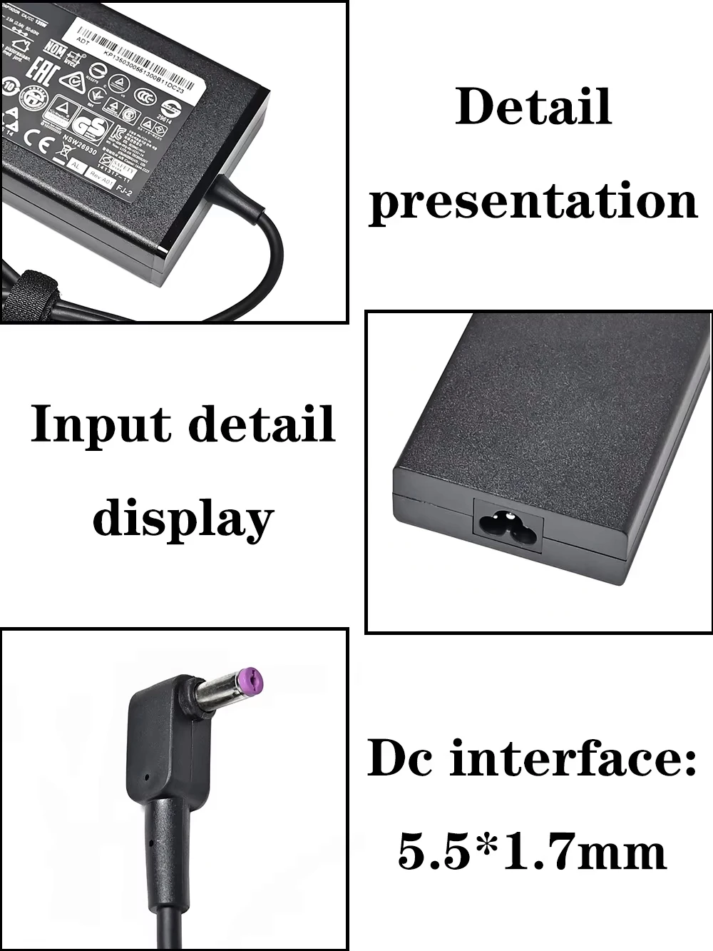 19V 7.1A 135W 5,5*1,7 MM cargador/adaptador de CA para ordenador portátil para ACER Aspire V17 Nitro 5 np515-52 pa-1131-16 ADP-135KB VX5 VN7-792G-59CL