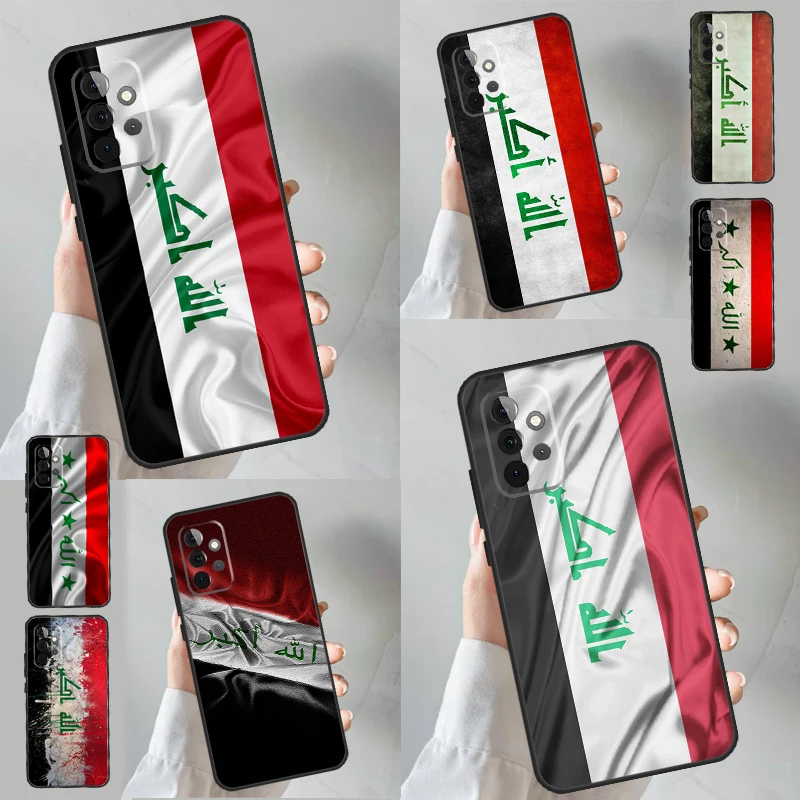 Iraqi Flag Phone Case For Samsung Galaxy A14 A24 A34 A54 A13 A33 A53 A73 A12 A22 A32 A52 A51 A71 A52S