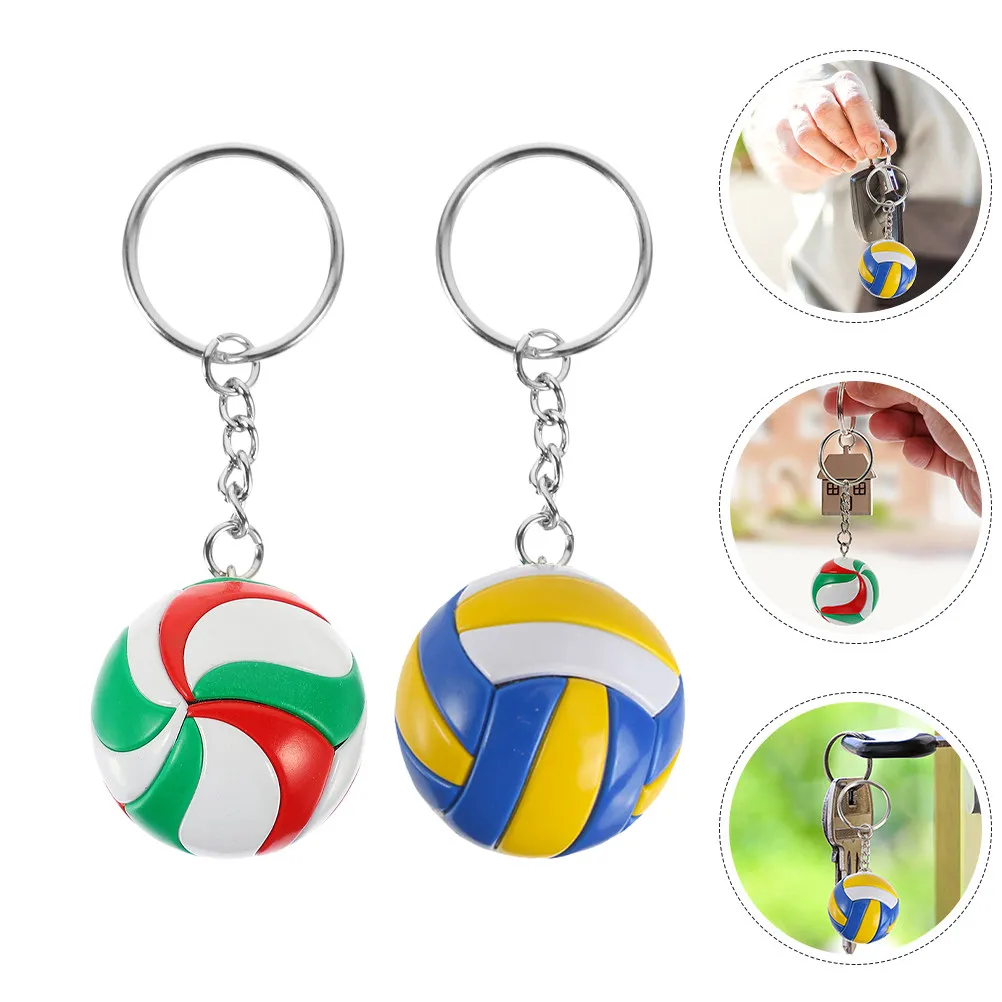 

4Pcs Volleyball Keychains Mini Sports Ball Party Favors Student Souvenirs Competition Prizes Sports Fans Gifts