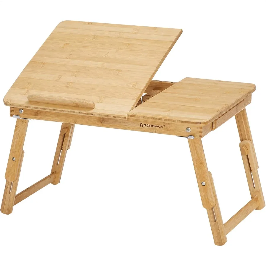 

Laptop Desk for Bed or Sofa with Tilting Top Breakfast Serving Tray with Folding Legs Fits up to 15.6 Inches Screen 2426.9 x 13