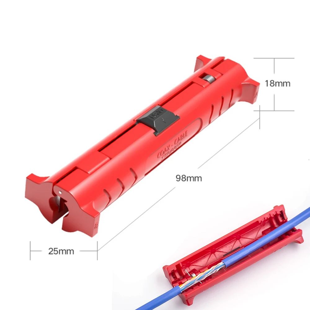 Multi-function Electric Wire Stripper Pen Cutter Rotary Coaxial Cutter Stripping Machine Pliers For Cable Puller Hand Tool