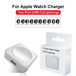 For Apple Watch Charger Magnetic Wireless Fast Charger For iWatch Series Ultra 9 8 7 6 5 SE 4 3 2 1 Type C iPhone Two Port