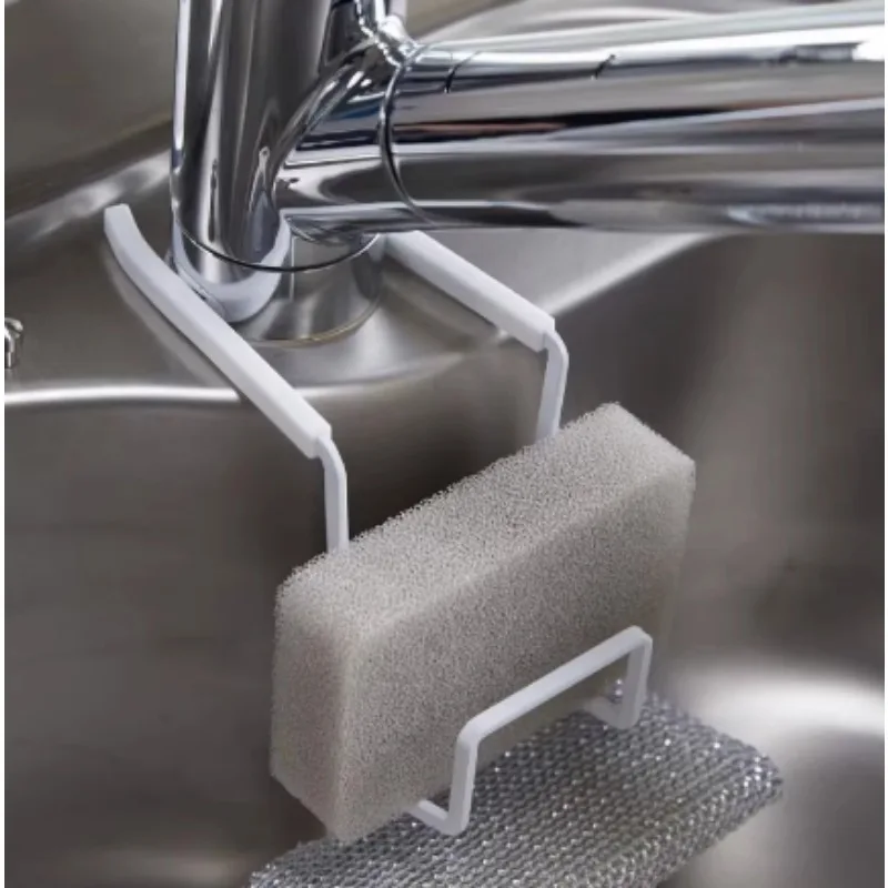 Japanese Style Kitchen Sink Organizer Drain Rack No Drilling for Dishwashing Cleaning Sponge Cloth Rag Kitchen Finishing Rack