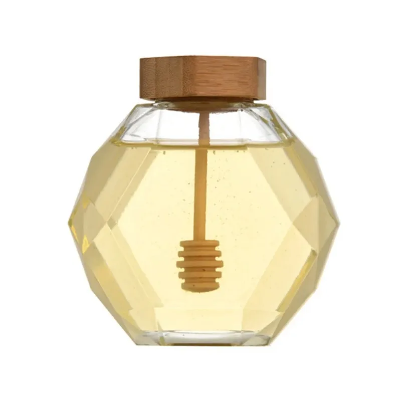250/380ML Hexagonal Jam Jars , Transparent Glass Jar Bottles for S, Honey,Shower Favors, Baby Foods DIY Wedding