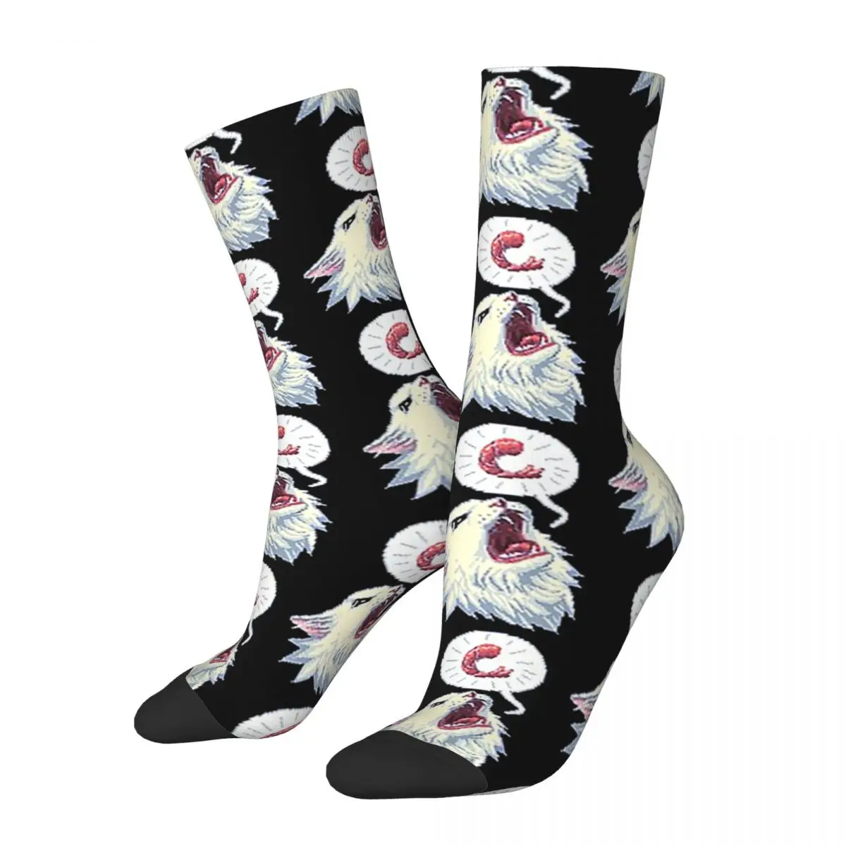 

8-bit Shrimpin' Thurston The Cat Socks Harajuku High Quality Stockings All Season Long Socks for Man's Woman's Christmas Gifts