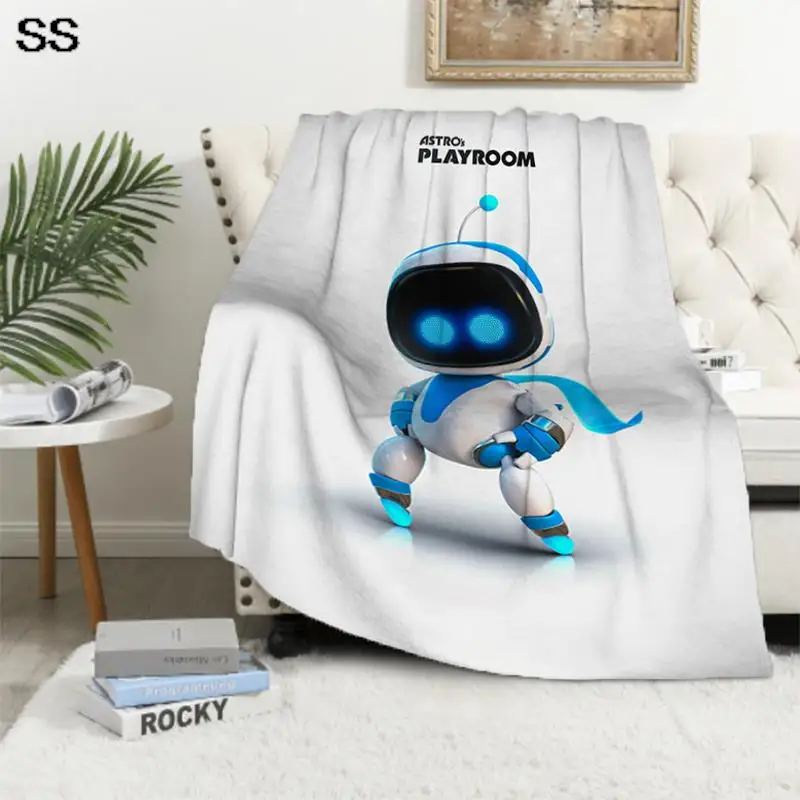 2024 Best Game Astro Bot Blanket Throwing Fluffy Soft Blankets for Decorative Sofa Catnap Downy King Lid Luxury Designer Bedding