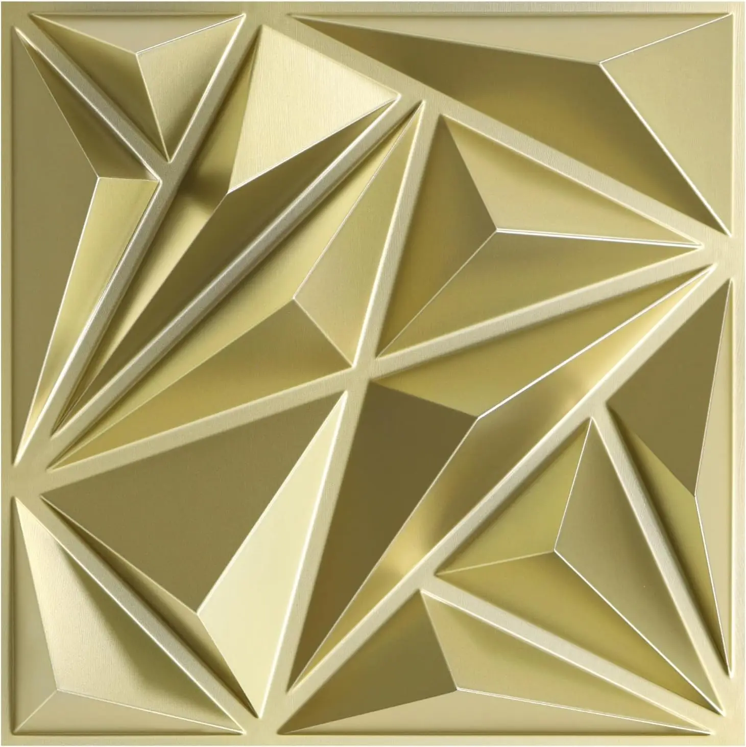 

3D Wall Panels for Interior Wall Decor, 12x12 Champagne Gold Diamond Design, 33 Pack for Living Room Lobby Office