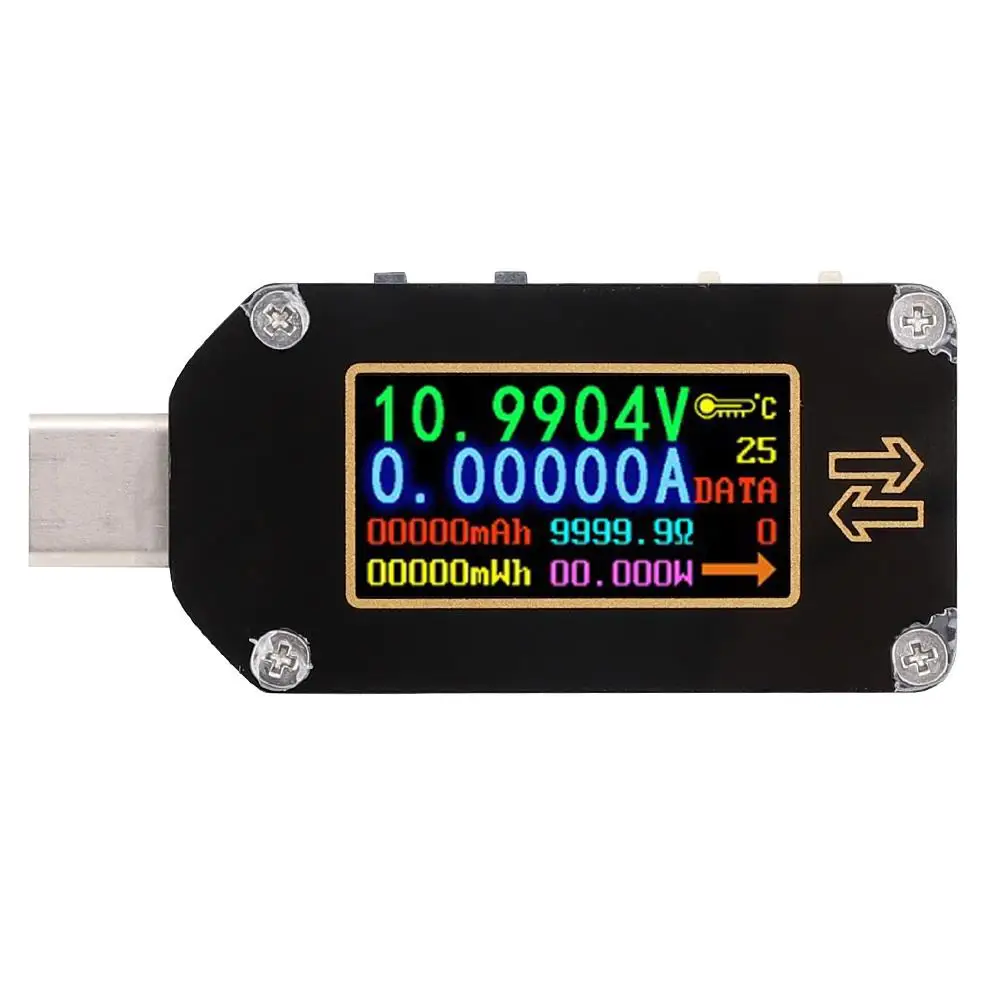 

USB Tester Digital Voltmeter Ammeter Type-C Voltage Current Meter for Power Bank and Charger Indicator Detector