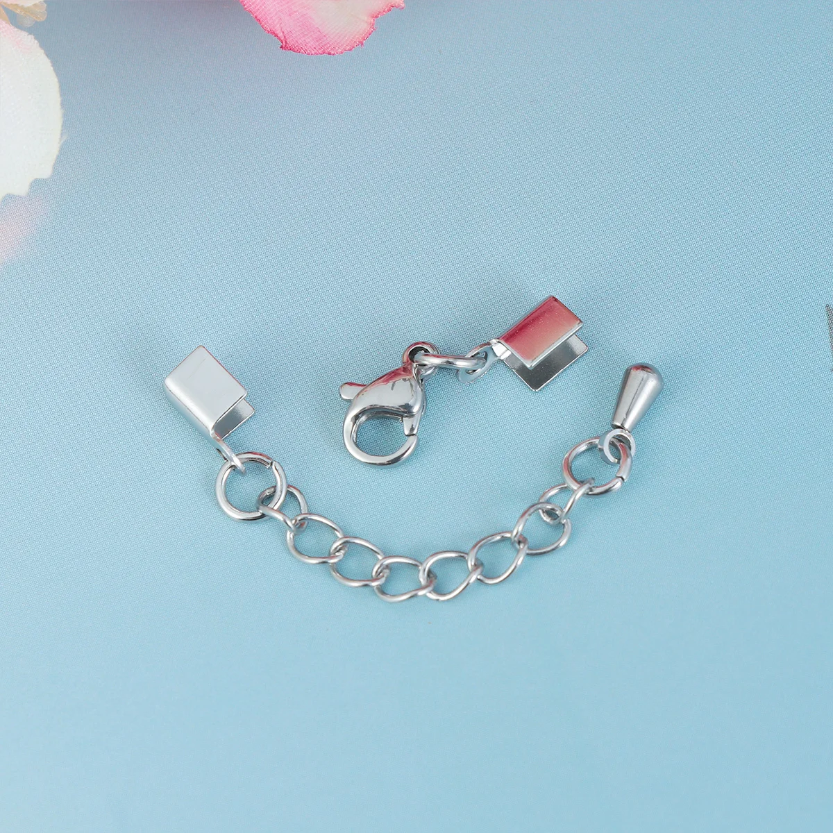 

10Pcs Stainless Steel Lobster Claw Clasps Durable Cord Connectors DIY Jewelry Making Components Cord Clips