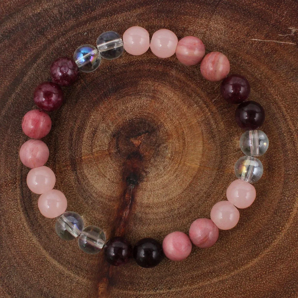 مجوهرات الخريف الرومانسية أساور العقيق بنمط الخشب الأحمر الأحمر هدايا الزوجة عيد الميلاد اليومية سوار العقيق الحجر الطبيعي الحب الإملائي