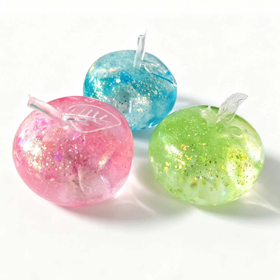 Green Apple Blue Maltose Squishy Toys Anti Stress Sensory Fidgets Toy for ADHD Autism Slow Rebound Squeeze Toy for Adults Kids - view 3
