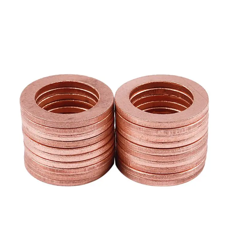 A27F-200Pcs 12Mm X 18Mm X 1.5Mm Copper Flat Washer Ring Sealing Fitting