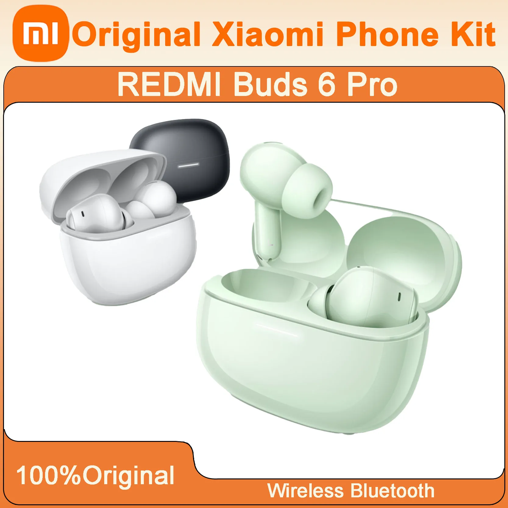 

Оригинальные беспроводные Bluetooth-наушники Xiaomi Redmi Buds 6 Pro TWS-вкладыши с искусственным интеллектом и шумоподавлением, низкая задержка, 36 часов, аккумуляторные наушники