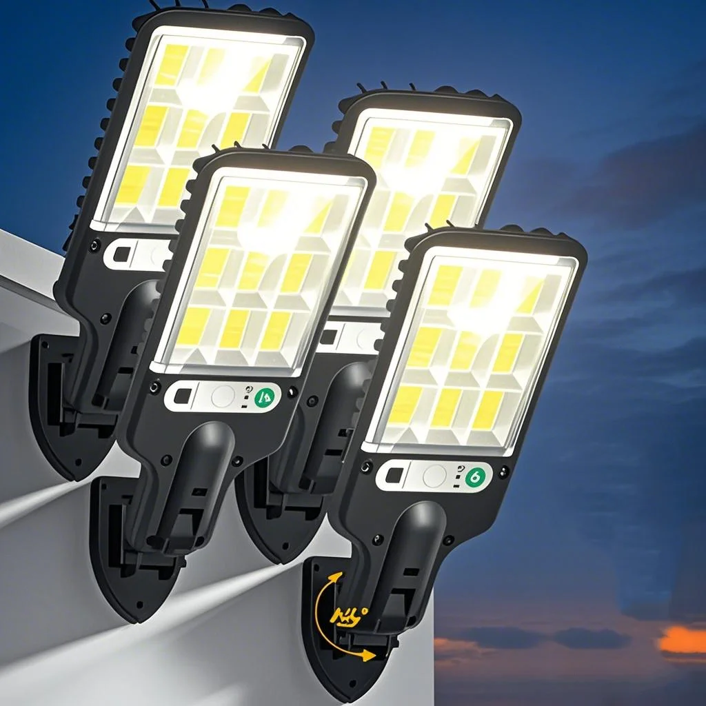 

Powerful Outdoor Street Wall Solar Power Lamp - Ideal for Garden Sunlight Lighting with Motion Sensor and Super Bright LED