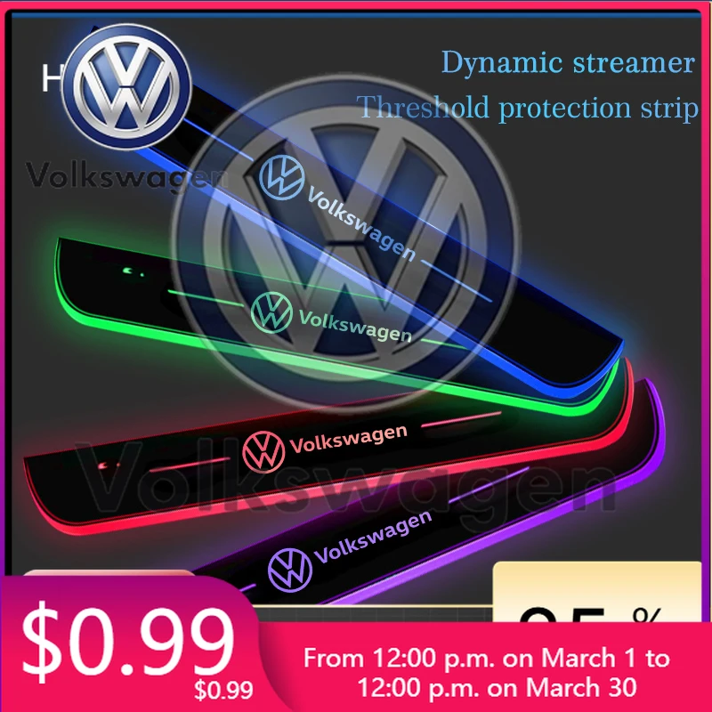 

Car Tools For VOLKSWAGEN VW Car Scuff Plate LED Welcome Pedal Door Sill Light For VW Volkswagen Passat Tiguan Golf Bora Jetta