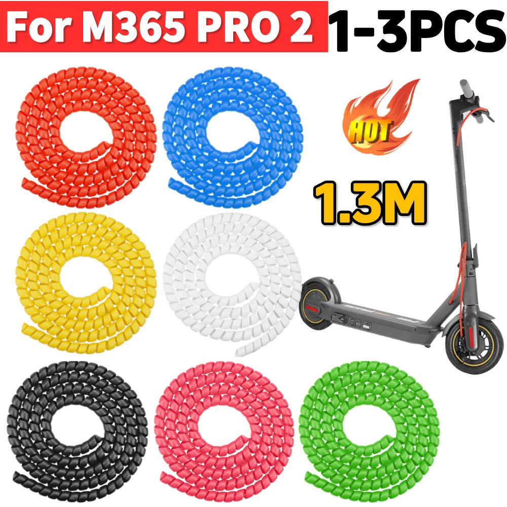 Cubierta protectora de Cable de bobinado práctica de 1,3 m cubierta protectora de Cable de Scooter Eléctrico Universal para M365 PRO 2