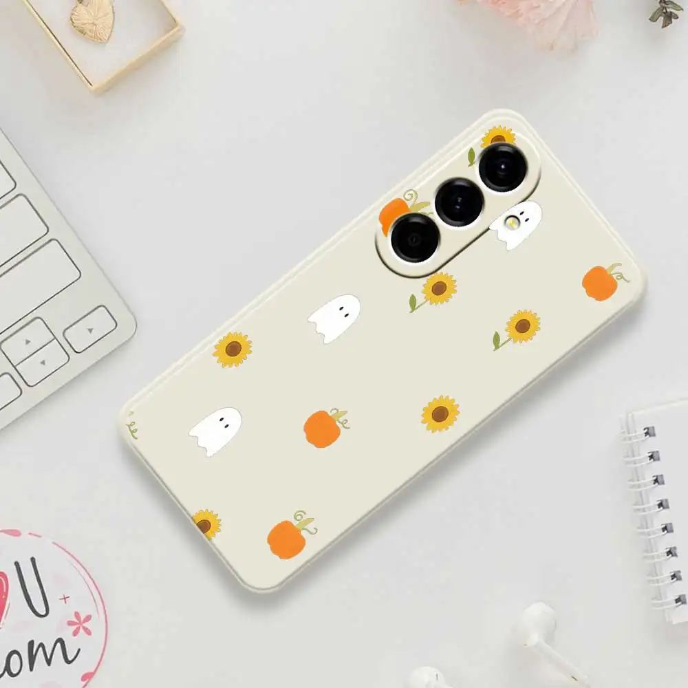 

Чехол для телефона Pumpkin Ghost для Samsung Galaxy S25 S24 S23 S22 S21 S20 Ultra Plus S10 Plus S24FE S23FE S22FE S21FE S20FE Soft Cover
