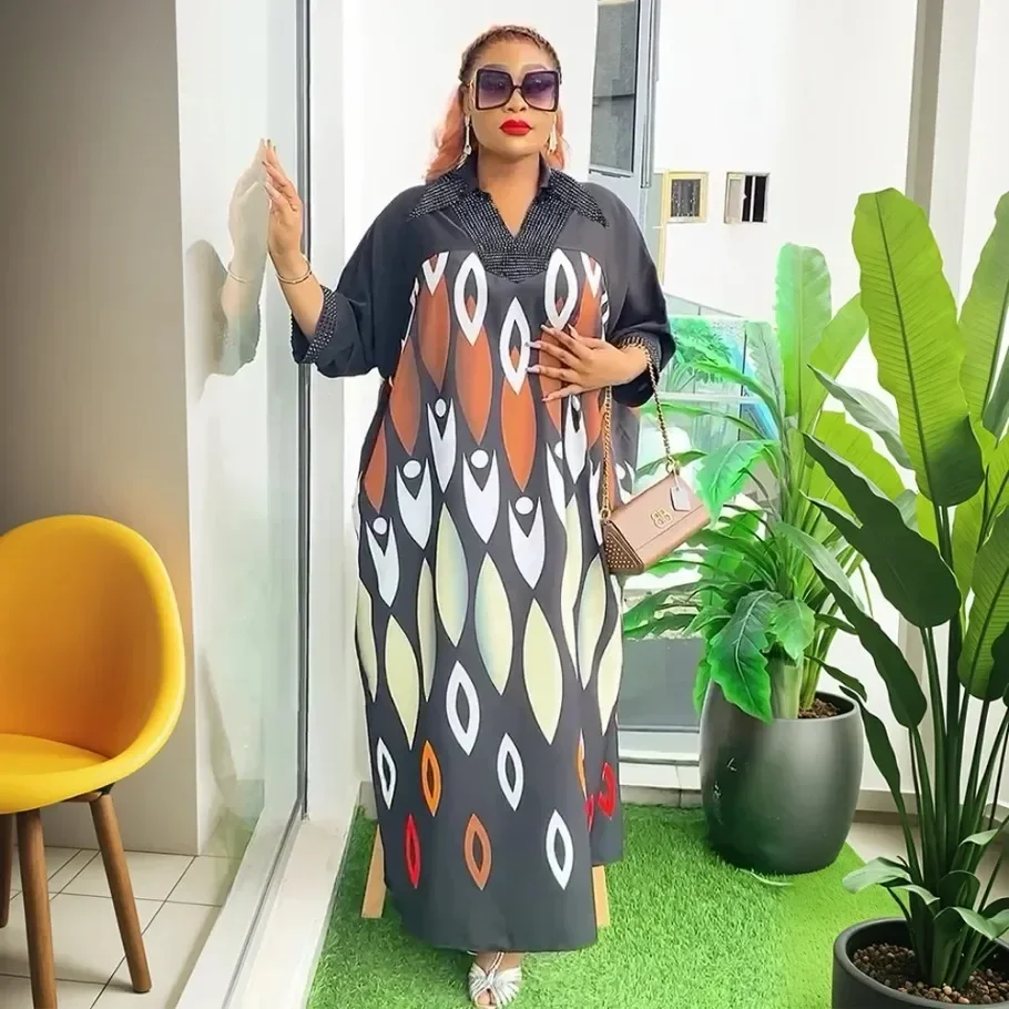 2025 African Dresses for Women Traditional Africa Clothing Dashiki Ankara Outfits Gown Abayas Robe Muslim Kaftan Maxi Long Dress