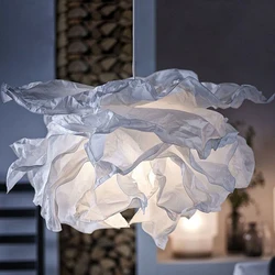 1Pc Art DIY Cloud Lamp Shade Flower Light Shade Ceiling Lampshade Decoration Chandelier Pendant for Living Room Bedroom Bar