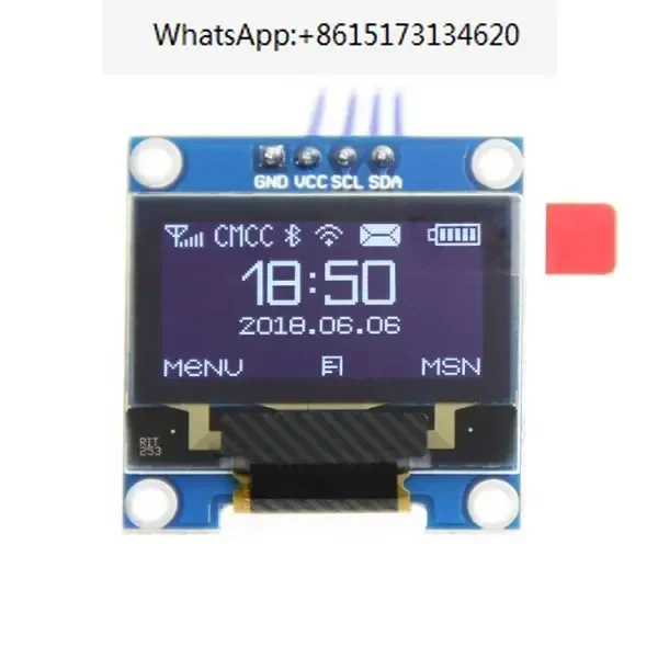 Micro Oled Display Module for Arduin 0.96 Inch 12864 4 Pins Holes I2C IIC Serial SSD1306 Control Monochrome 1 Piece 128x64 096GW