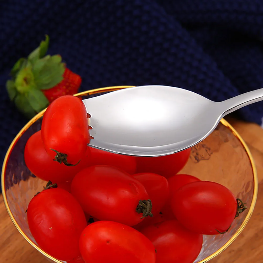 

6Pcs Stainless Steel Sporks Fork Spoon Purpose Fruit Salad Eating Tool Compact Lightweight Camping Travel Cutlery