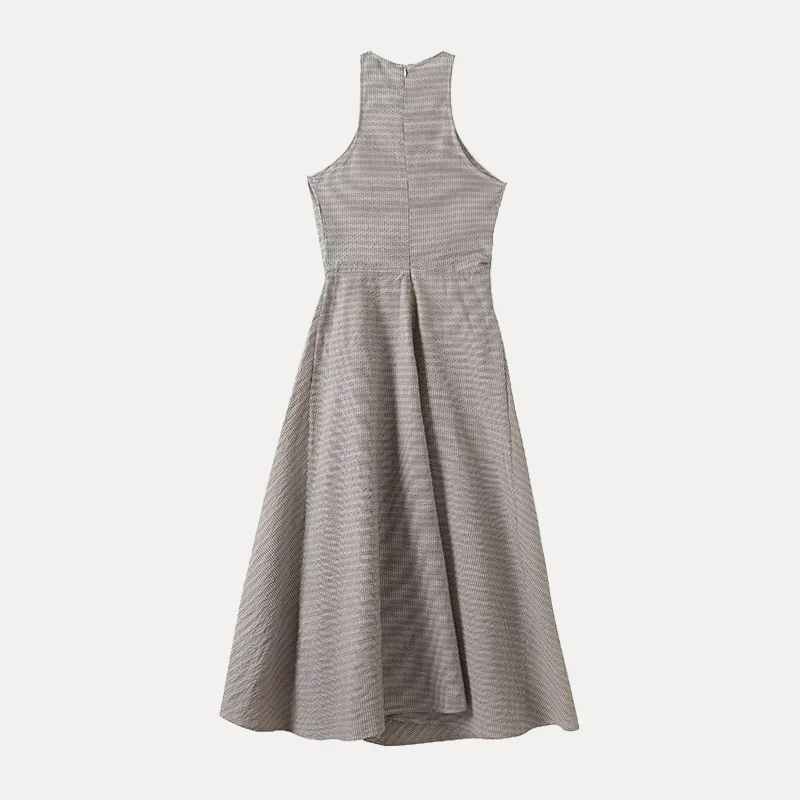 

Ele Svel Dr Z Women's Faion Design Skirt Sle Summer New Arrival round Ne Polyester Fiber Single Piece
