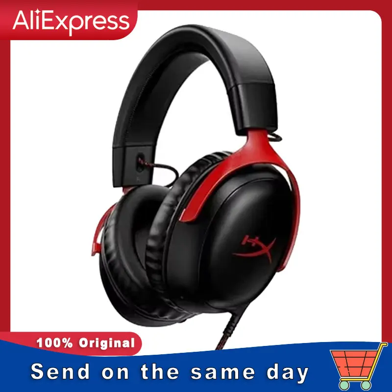 

Hyperx Cloud 3 Wired Gaming Headset With DTS Sound Mic/Support HyperX Software USB Gaming Headphone For PC PS Xbox Switch