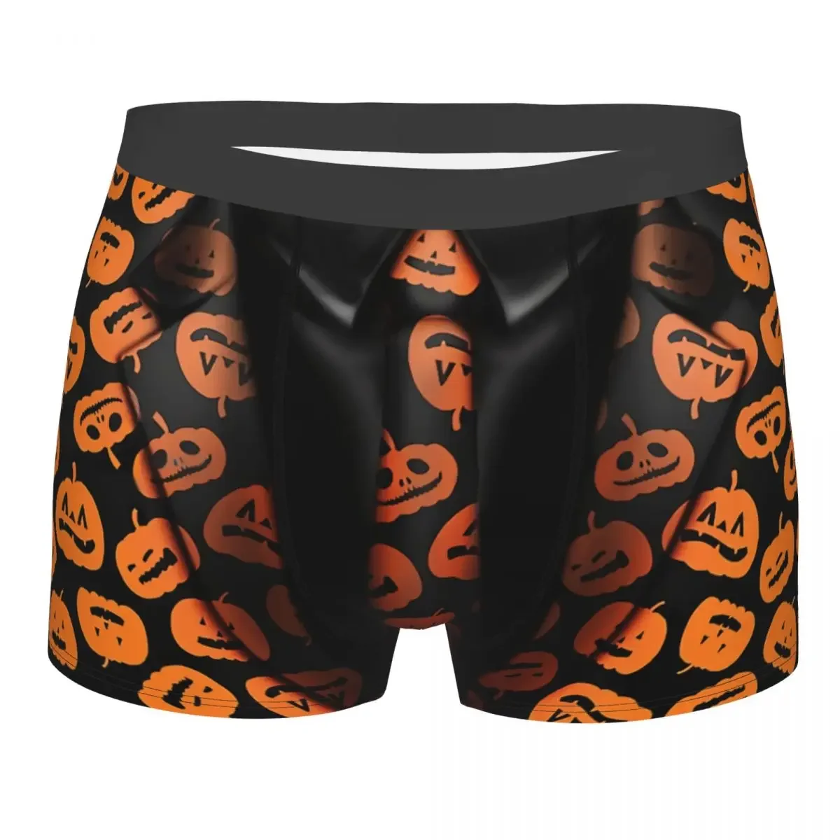 Davids Pumpkins Man's Boxer Briefs Breathable Funny Underpants High Quality Print Shorts Birthday Gifts