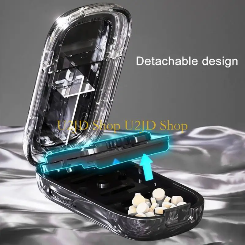 U2JD Portable Pills Splitter Tablet Cutter Pills Organizers Pills Cutter 1 4 Splitter Pills Dispenser