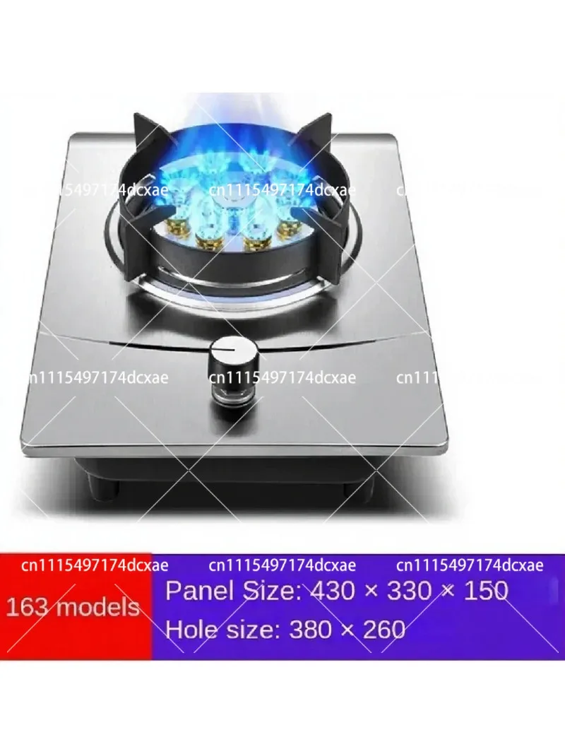 Stainless Steel Gas Stove Single Burner Desktop Household Cooktop Natural Gas Liquefied Portable Kitchen