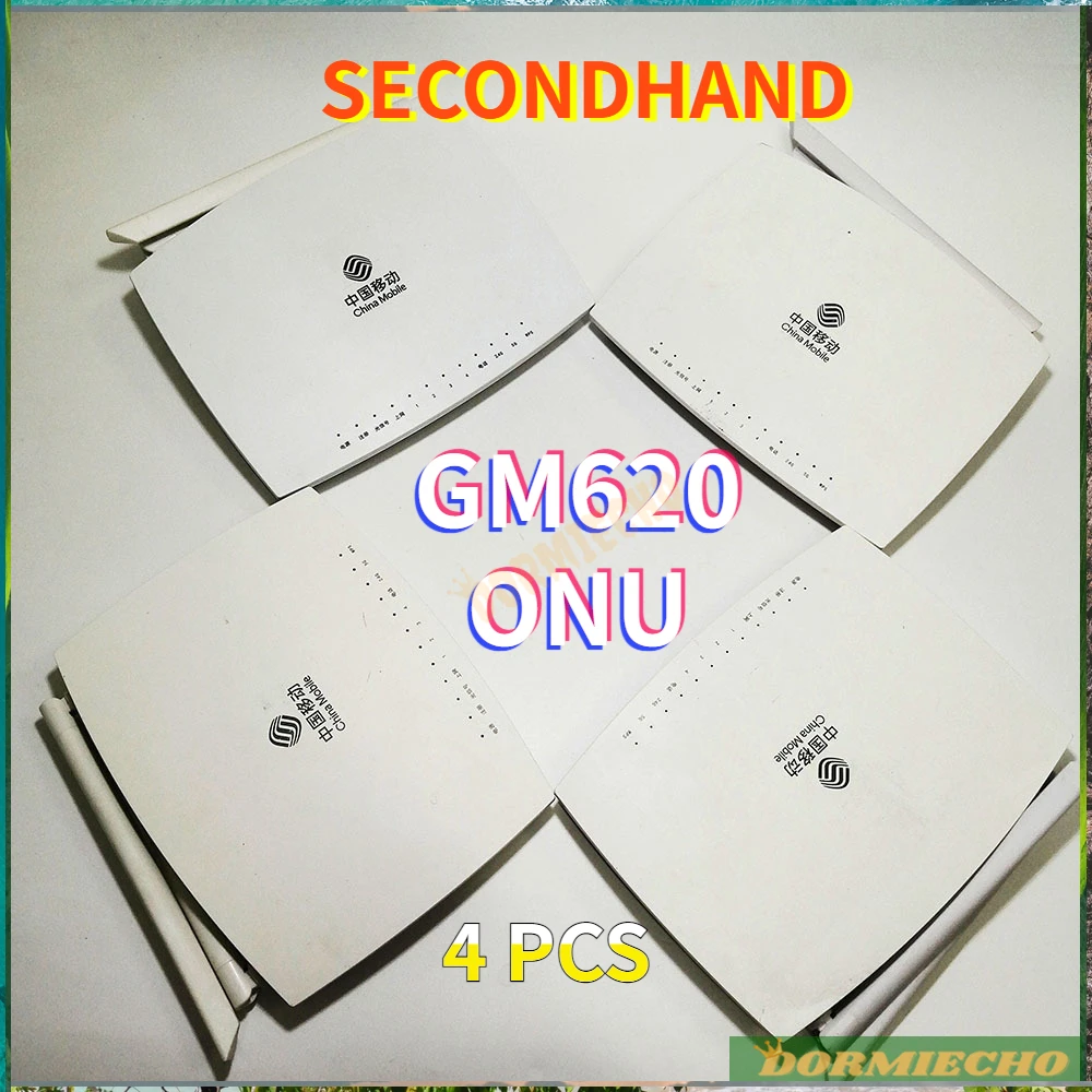 Secondhand 4pcs GM620 ONU 1GE+3FE X4 Lan+WIFI 2.4/5G Dual Band Gigabit Router Chinese/English Version Modem