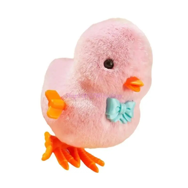 R6FD Pâques Windup Poulet jouet en peluche Jouet pour bébés pour tout-petit favorise l'activité physique Exploration éducation