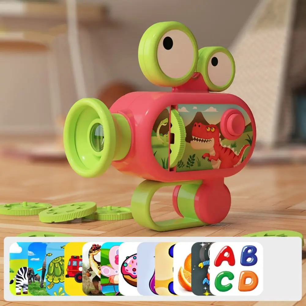 Plastic handheld projectiezaklamp Cartoon patroon puzzel Lichtgevend speelgoed voor kinderen Interactief vroeg onderwijs