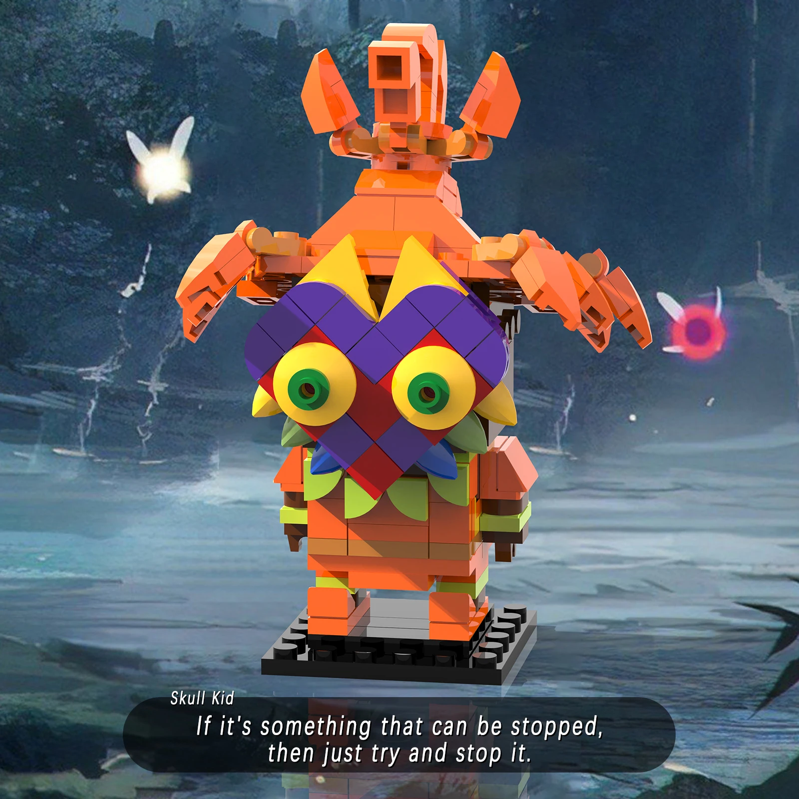 MOC Tears of the Kingdom Skull Kid For Zelda Building Blocks Classic Game Anime Role Model DIY Toys Birthday Christmas Gifts