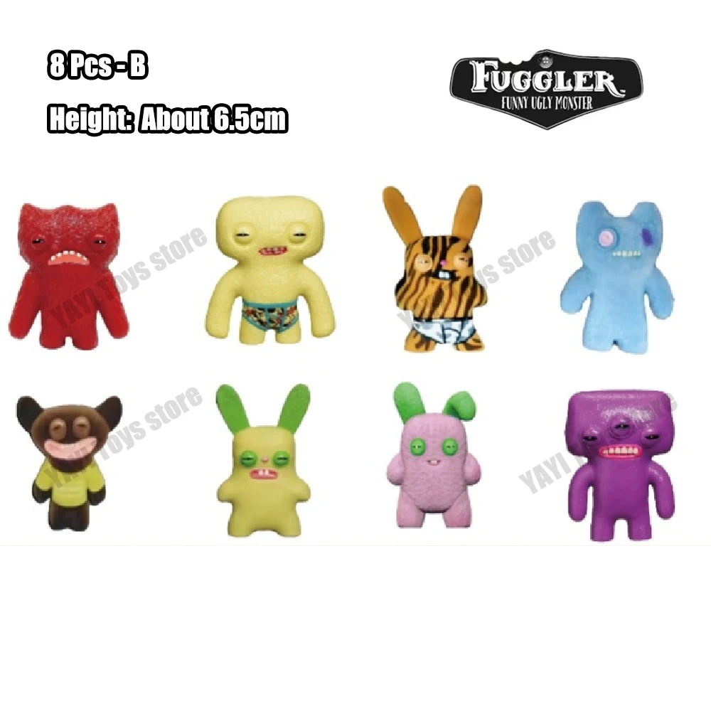 جديد 12 قطعة/المجموعة Fuggler مضحك القبيح الوحش أنيمي الشكل سلسلة لعبة دمية قبيحة لطيف مضحك دمية البلاستيكية نموذج سطح المكتب الديكور اللعب #3