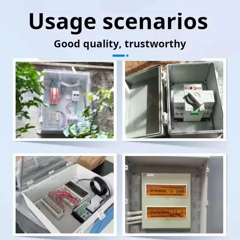 IP66 waterdichte aansluitdoos grijs/transparant elektrische behuizing ABS kunststof aansluitdoos stroomverdeelkast voor buiten