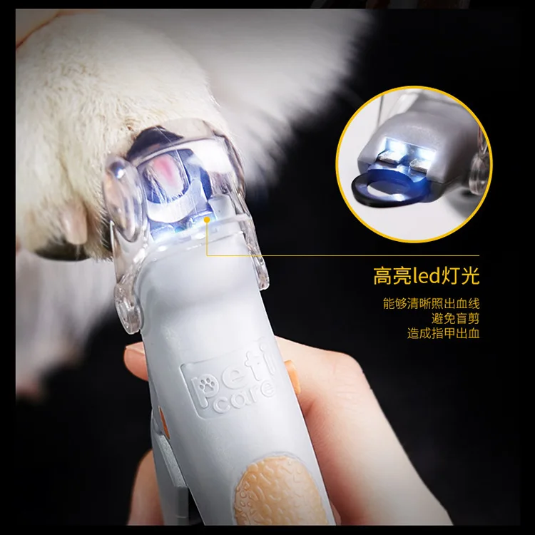 Professionelle Haustier-Nagelschere mit LED-Licht, Katzen- und Hunde-Nagelknipser, Nagel- und Krallenschere, Haustierzubehör – Detail 16