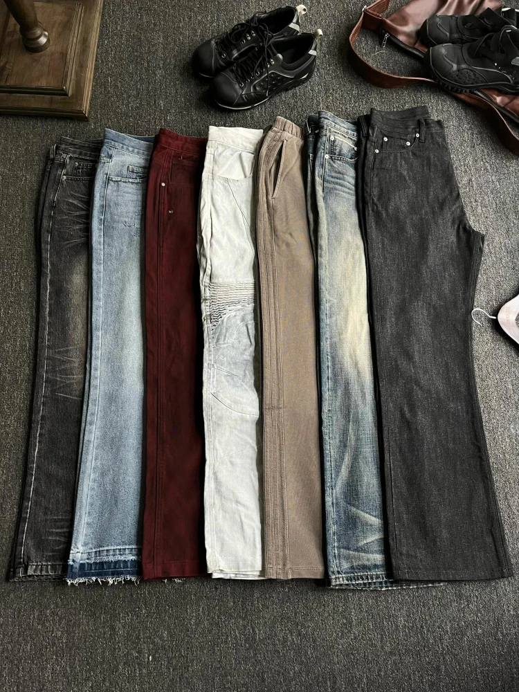 Calças Jeans de Perna Reta Soltas e Casuais para Homens e Mulheres, Moda Verão 2025, Calças de Denim Novas e Elegantes, Jeans...
