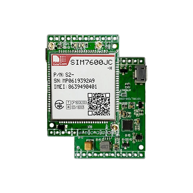 SIMCOM SIM7600JC-H multi-bande LTE-FDD/LTE-TDD/HSPA UMTS/EDGE/GStore S/101Tech Développement core Board SIM7600JC-H persévérance CAT4 + GNSS