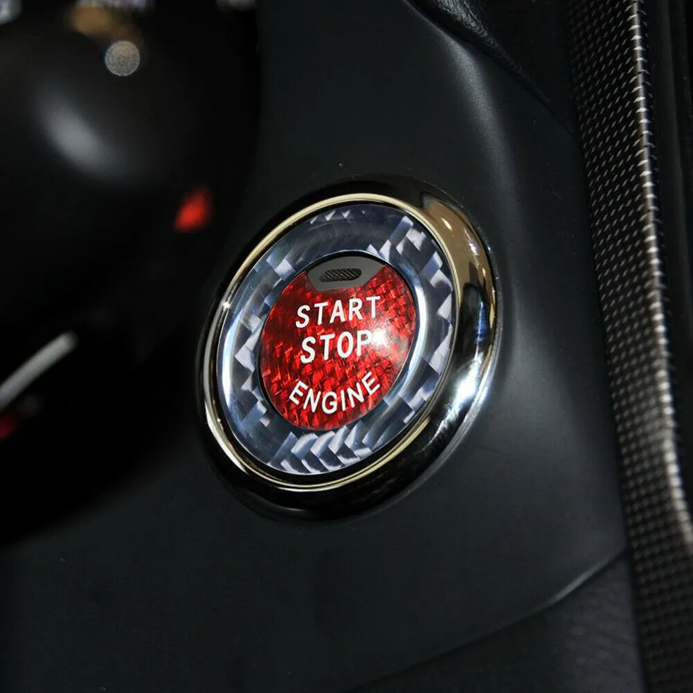 For Infiniti Q50 2014 2019 Upgrade Your Engine Start Push Button with Carbon Fiber Cover Ring Trim Like Never Before