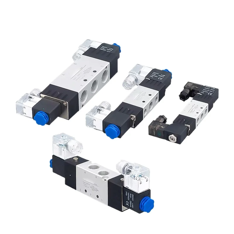 

4V120-06 4V220-08 4V320-10 4V420-15 Pneumatic Solenoid Valves 5/2 Way Valve Port Single Coil DC24V AC220V