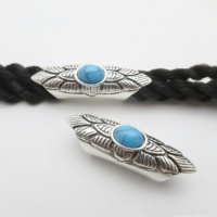 2Pcs/Pack Natural Turquoise viking hair braid dread dreadlock beard beads tube Jewelry Making DIY Necklace Bracelet Accessories