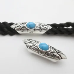 2Pcs/Pack Natural Turquoise viking hair braid dread dreadlock beard beads tube Jewelry Making DIY Necklace Bracelet Accessories
