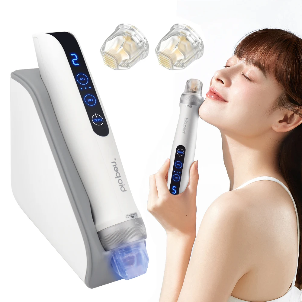 Newest Bio pen Q2 Electric Dr. Pen Wireless EMS Electroporation LED Light Microneedling Pen Machine for Skin Care Hair Growth