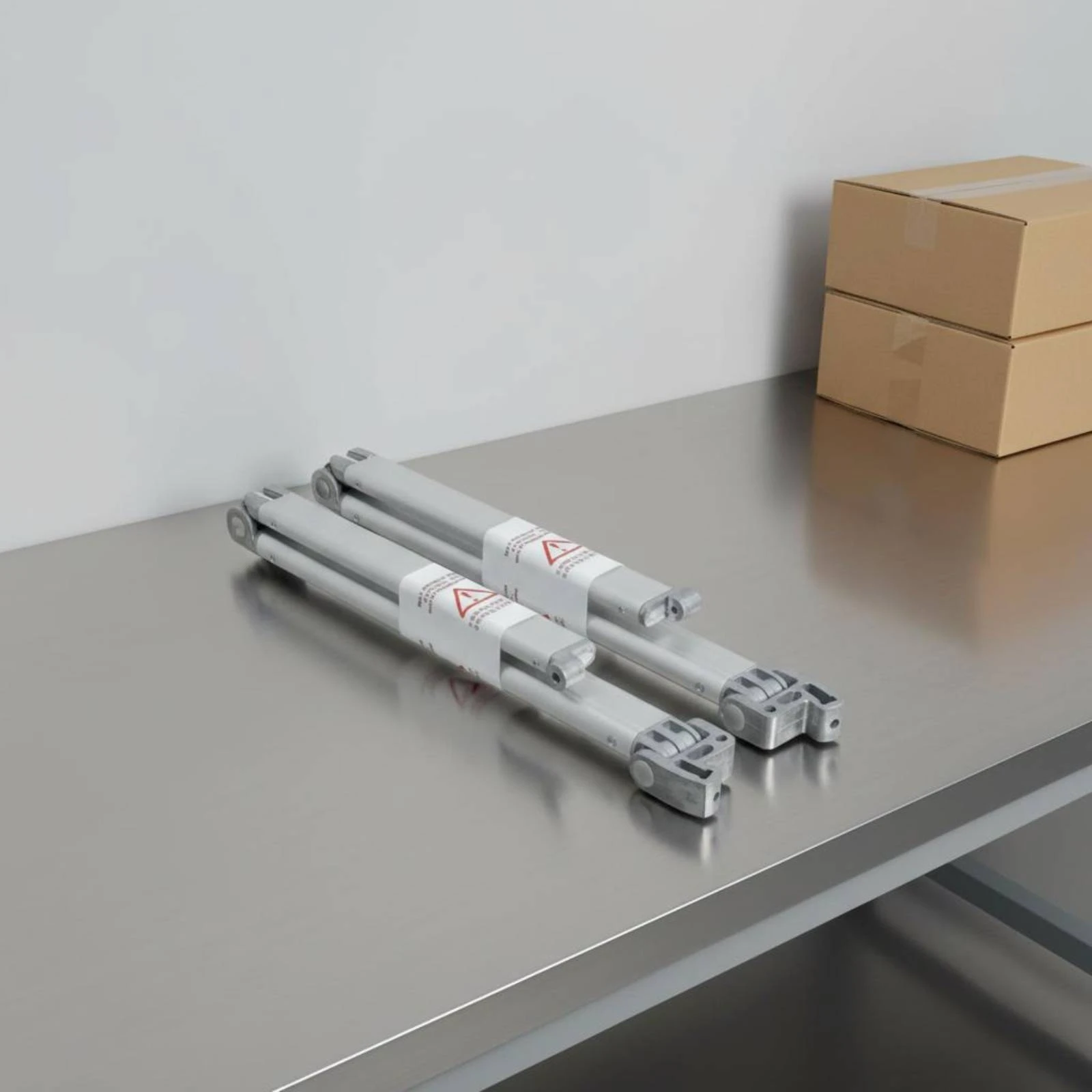 Retractable Awning Arm Aluminum Alloy Awning Arm Pair Outdoor Shade Silver-Toned Finish Metal Joints