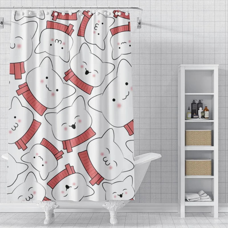 Home decoration shower curtains for bathroom waterproof curtain fabric Modern Nordic style Living Roomcute animal cartoon dogs